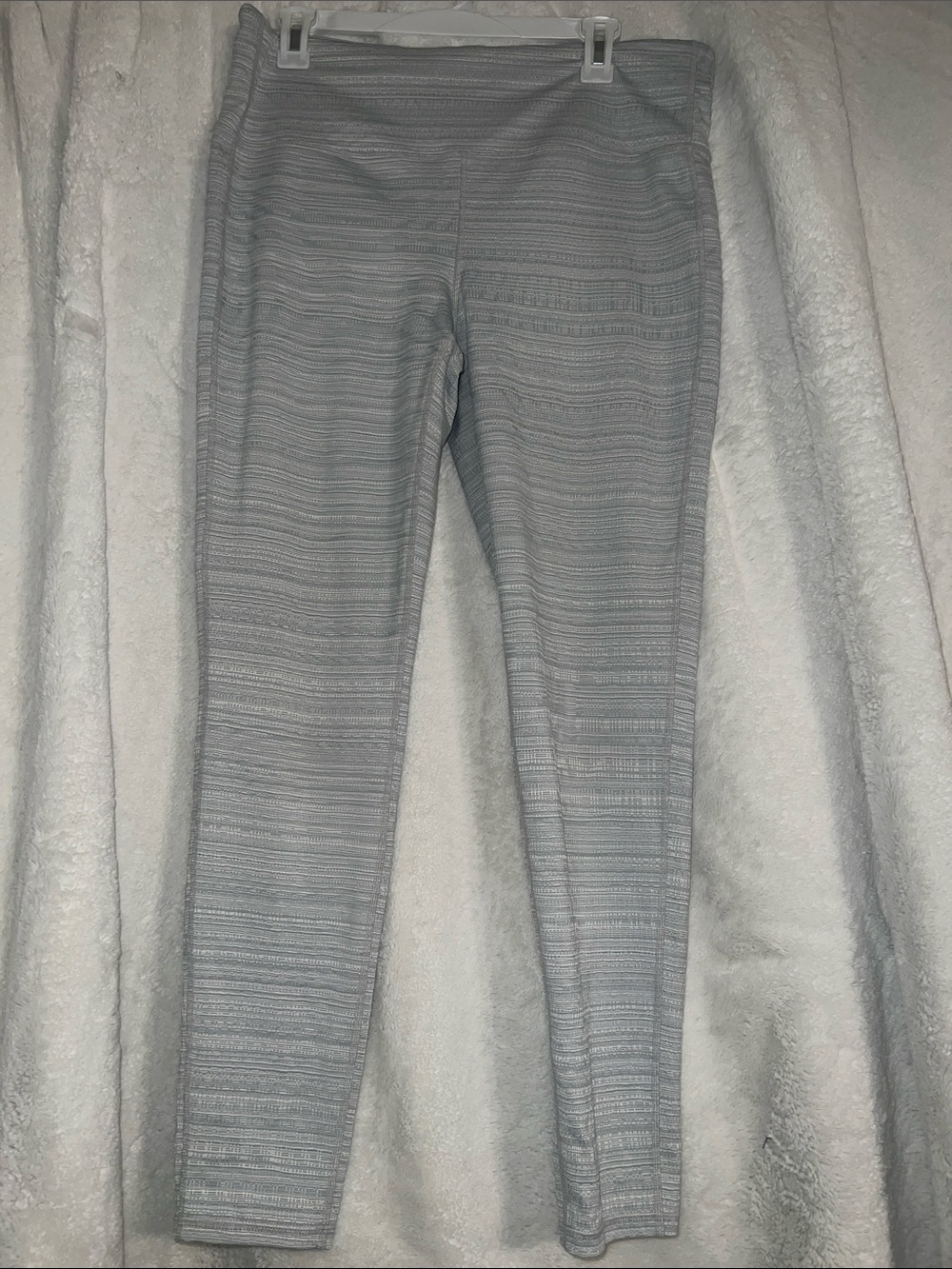 Athleta Heathered Light Gray Performance Leggings
